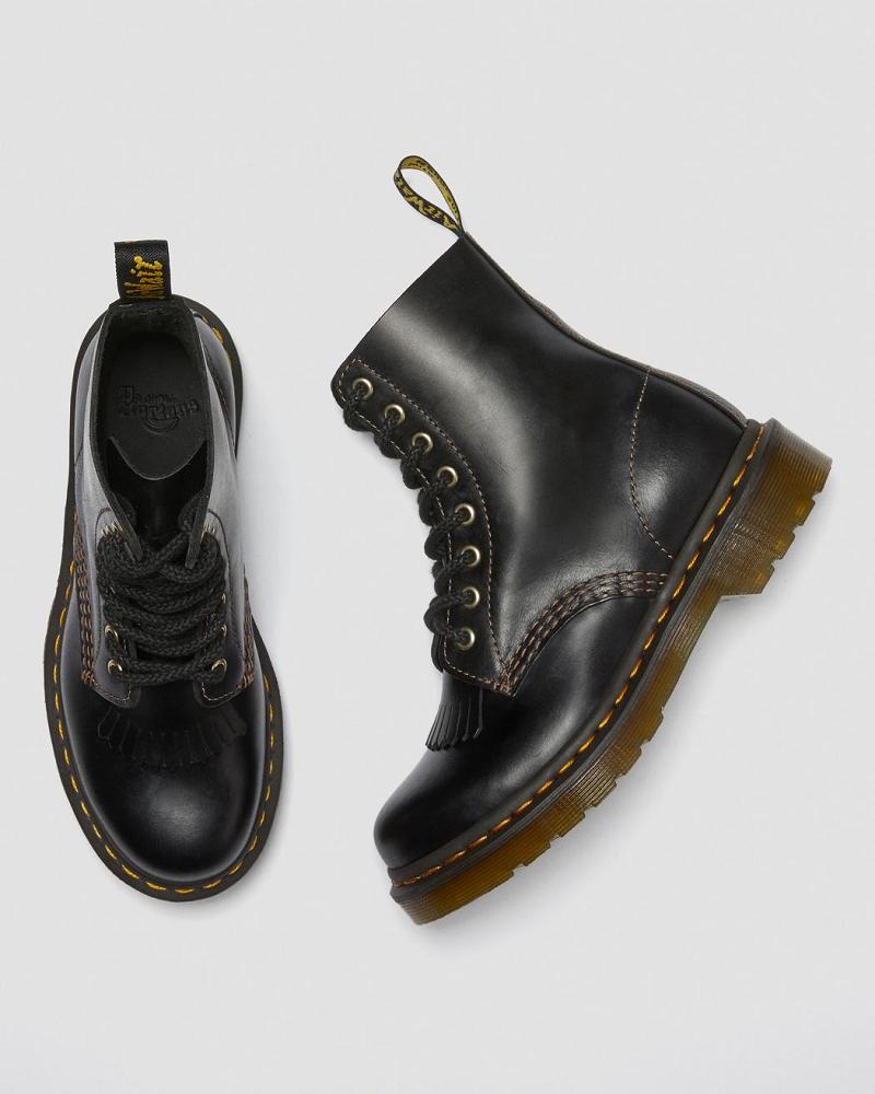 Dr Martens 1460 Pascal Abruzzo Lær Ankelstøvletter Dame Svarte | Norge 8TCE
